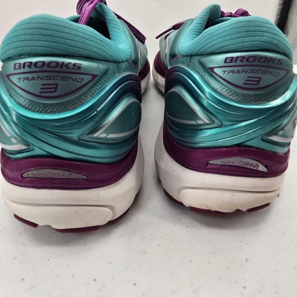 Brooks Transcend 3 Women's Size 10.5 Teal Purple Running Shoes - Picture 7 of 14